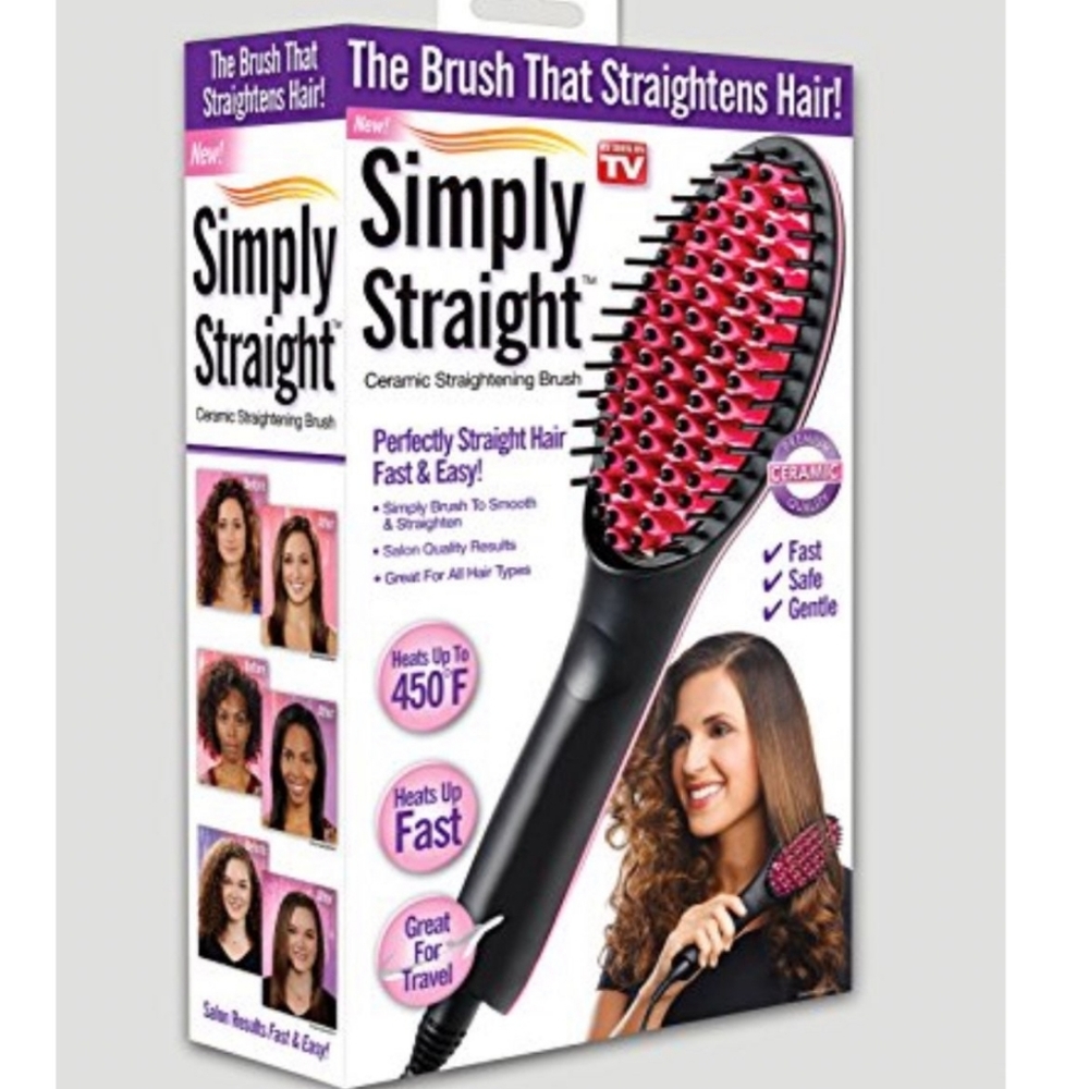 Simply straight Ceramic Straightening Brush(free with bundle)